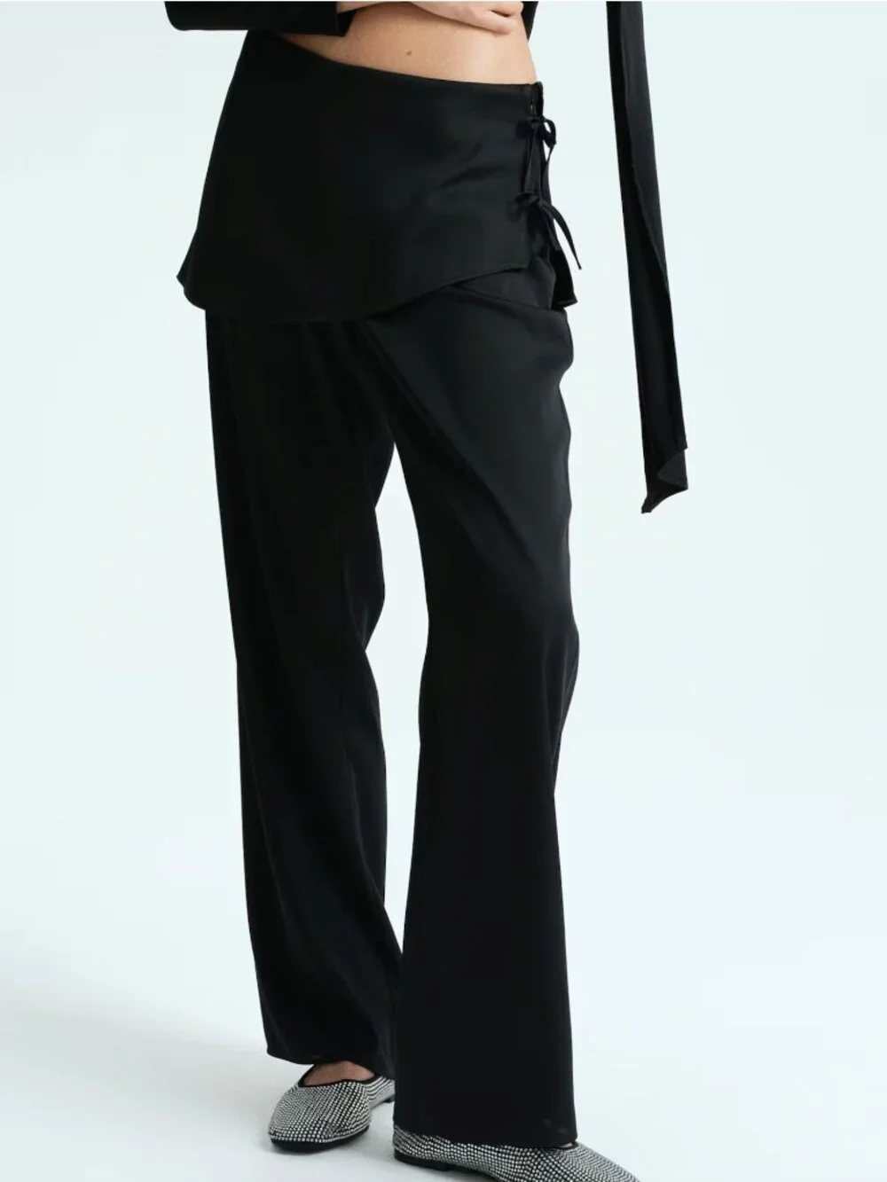 H & M Skirt Layered Satin Pants